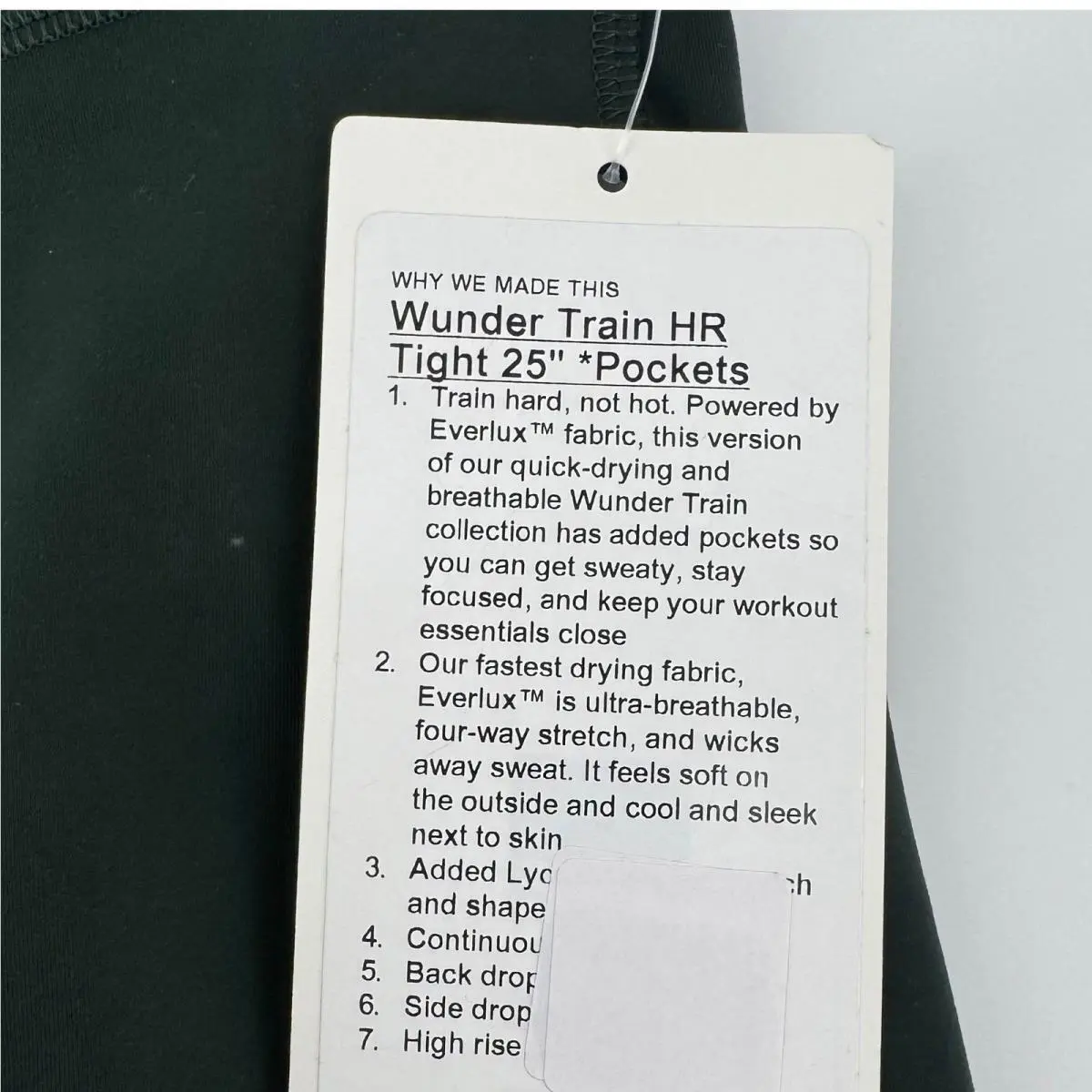 Lululemon clothing - Wunder Train HR Tight 25