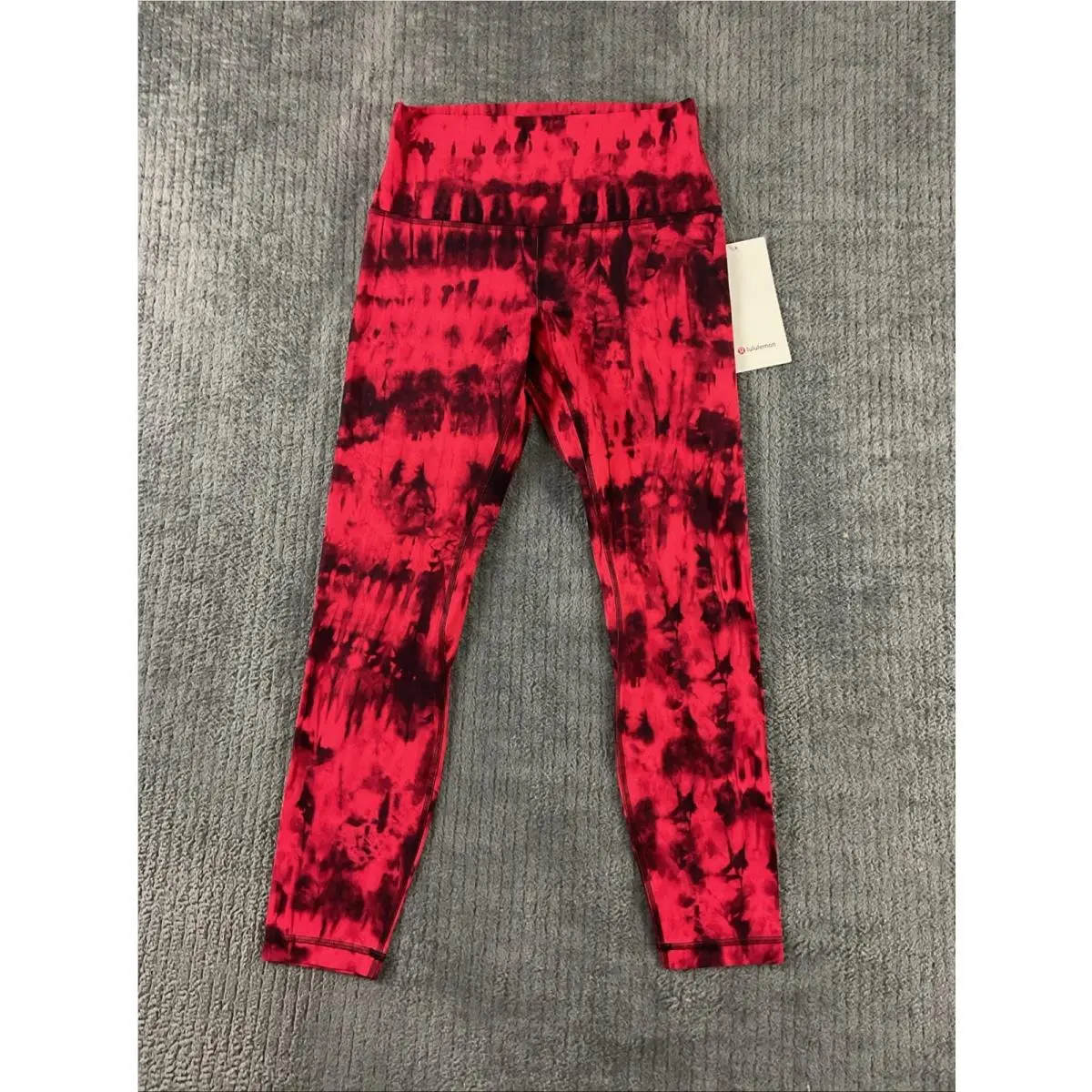 Lululemon Pant 25” Cool Size 8 Align HR Game Day Red Black Gdbm Stretch Yoga