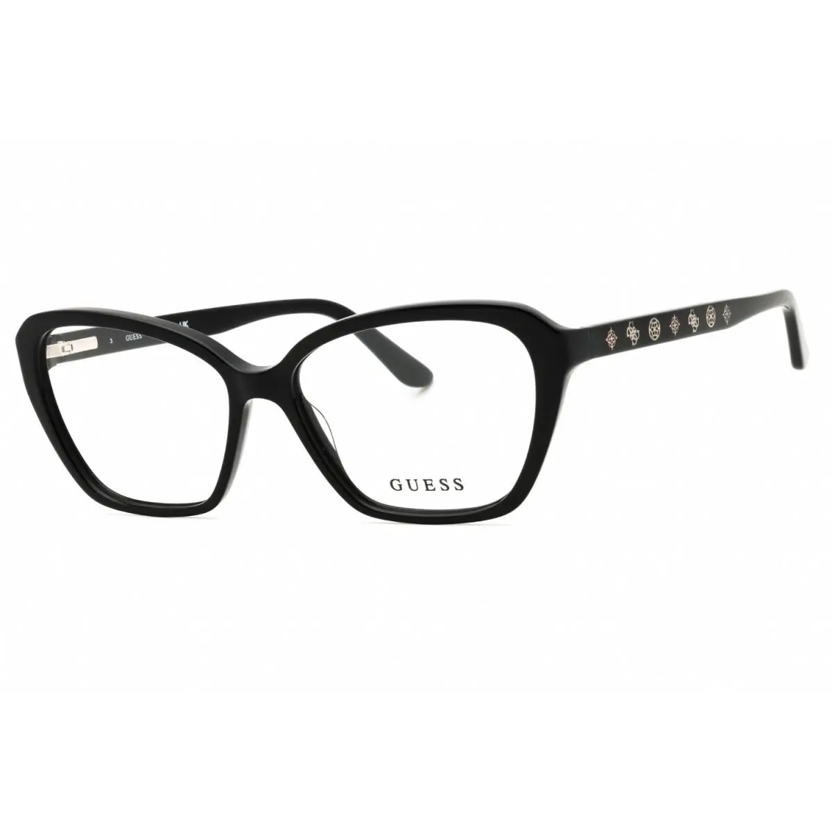 GU50115 001 Shiny Black 54mm Eyeglasses by Guess