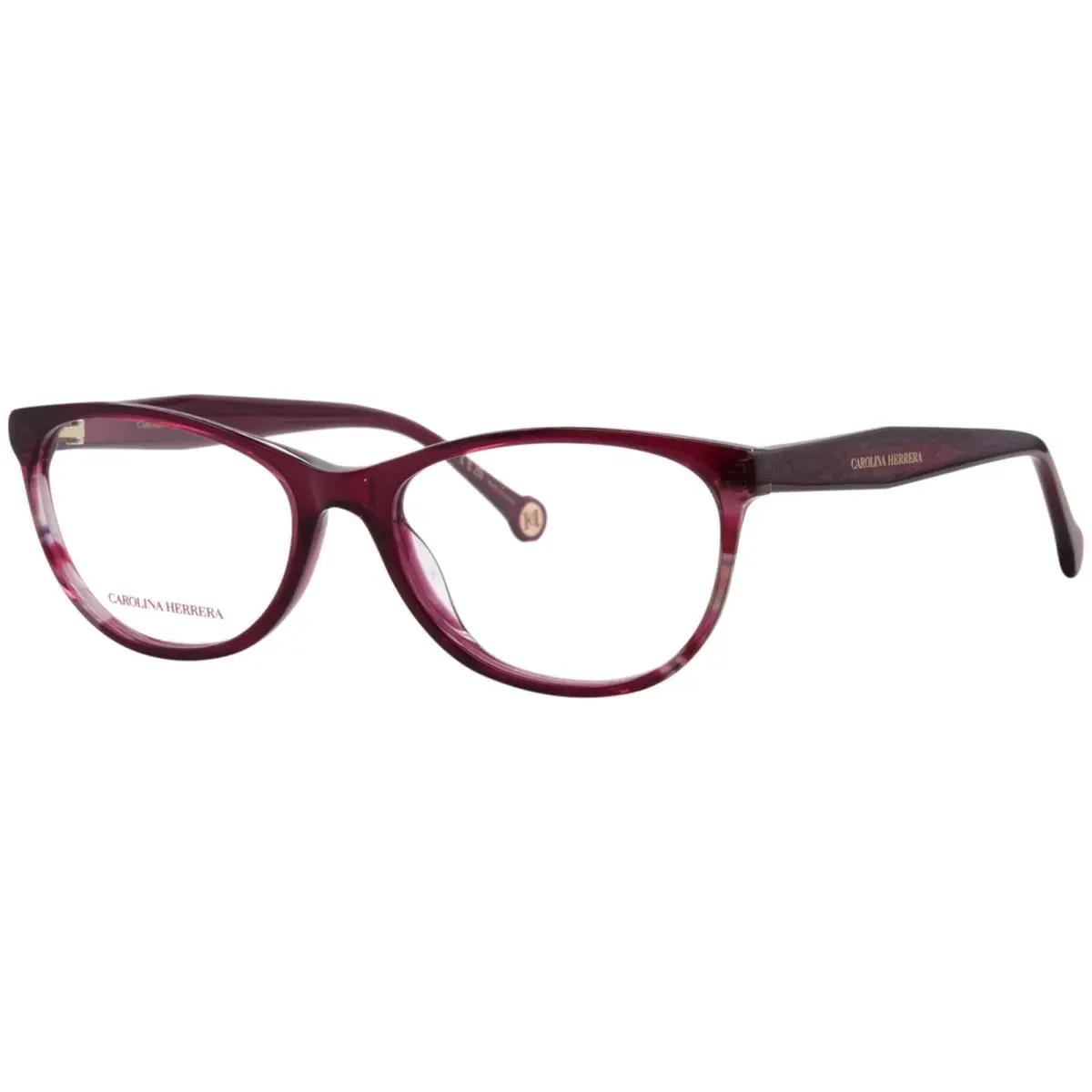 Carolina Herrera HER-0393 Lhf Eyeglasses Frame Women`s Burgundy Full Rim 54mm - Frame: Red