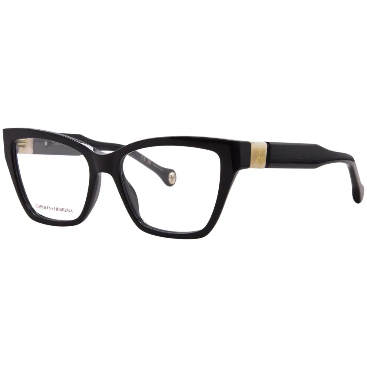HER-0330 807 Eyeglasses Women`s Black Full Rim Cat Eye 53mm by Carolina Herrera