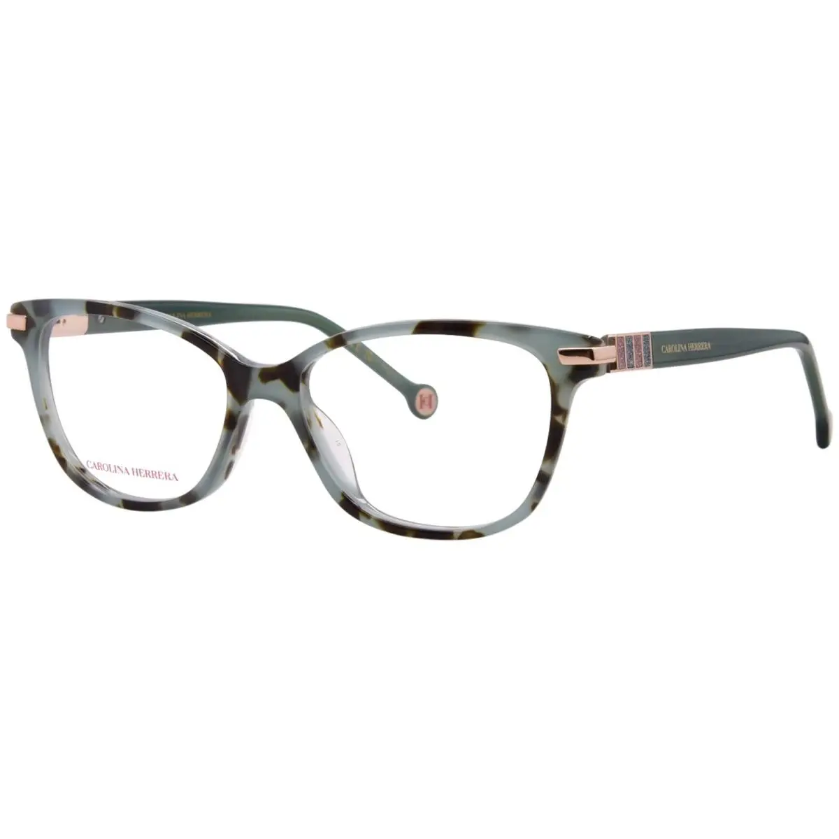 Carolina Herrera HER-0359/G Xgw Eyeglasses Women`s Green/havana Full Rim 52mm - Frame: Green