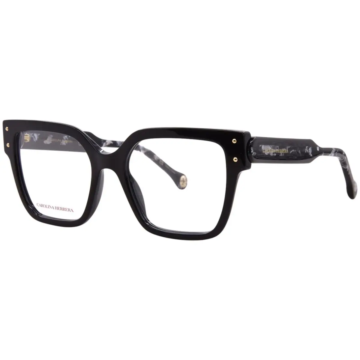 Carolina Herrera HER-0325 807 Eyeglasses Women`s Black Full Rim Cat Eye 52mm