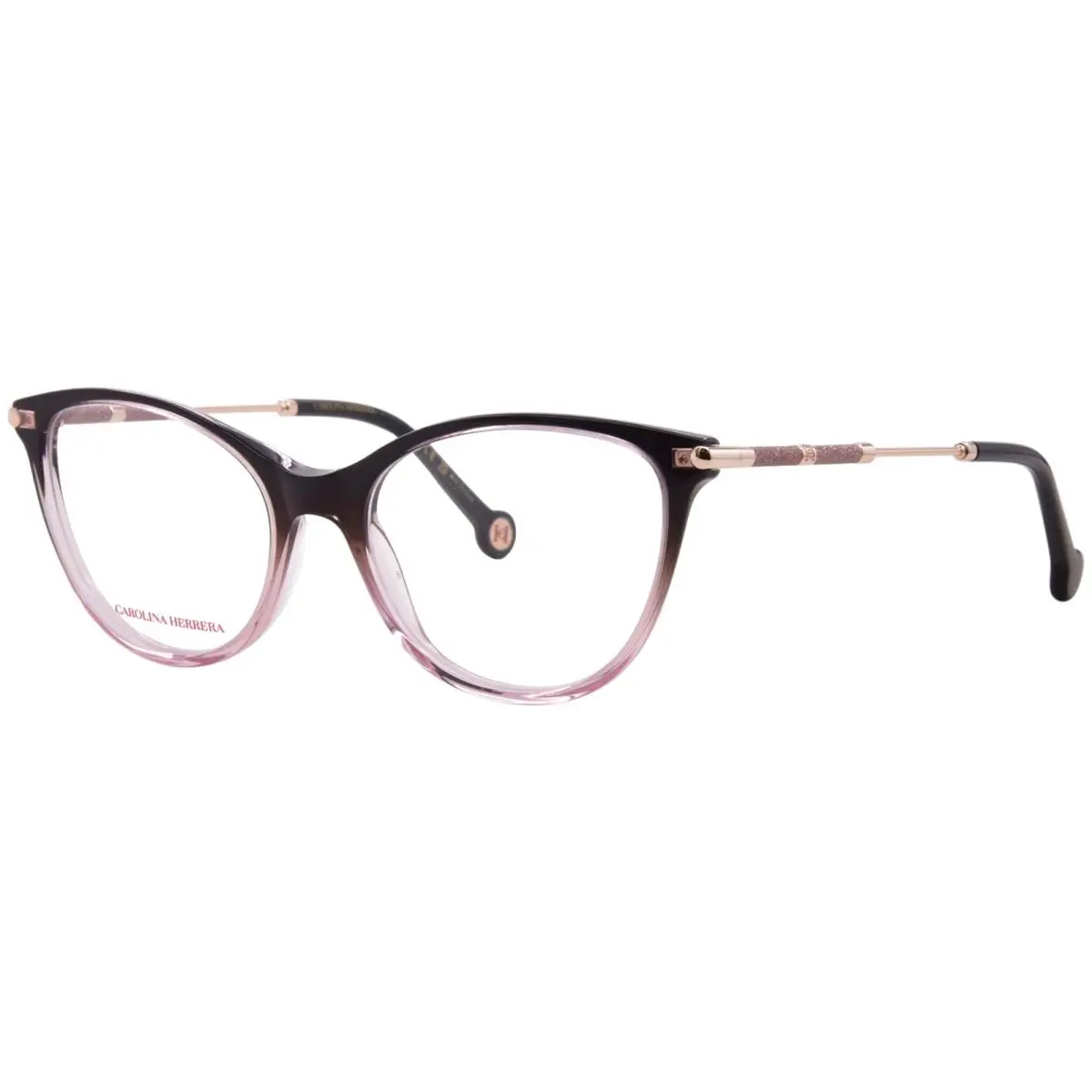 Carolina Herrera HER-0152 Haq Eyeglasses Women`s Grey Shaded/pink Full Rim 53mm - Frame: Gray