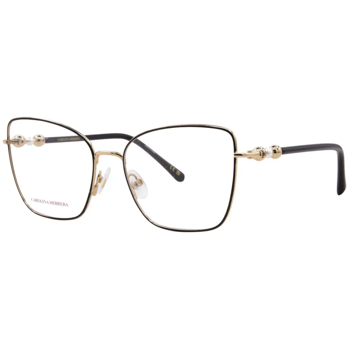 Carolina Herrera HER-0321 Rhl Eyeglasses Women`s Gold/black Full Rim 56mm
