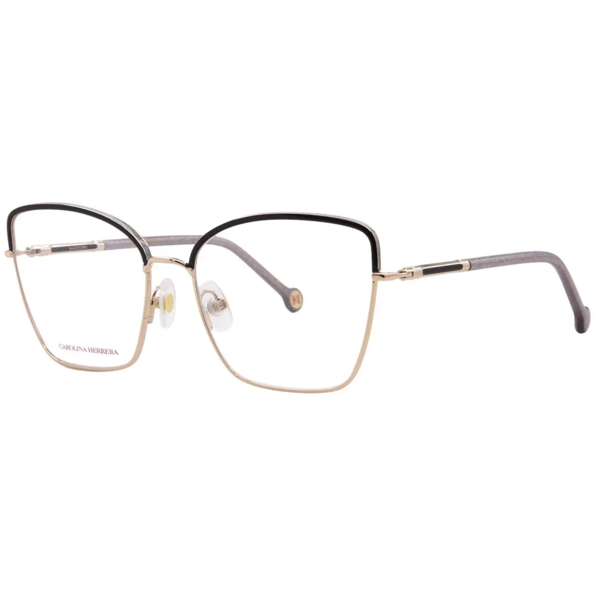 HER-0234 AE2 Eyeglasses Women`s Black/gold Full Rim 56mm by Carolina Herrera