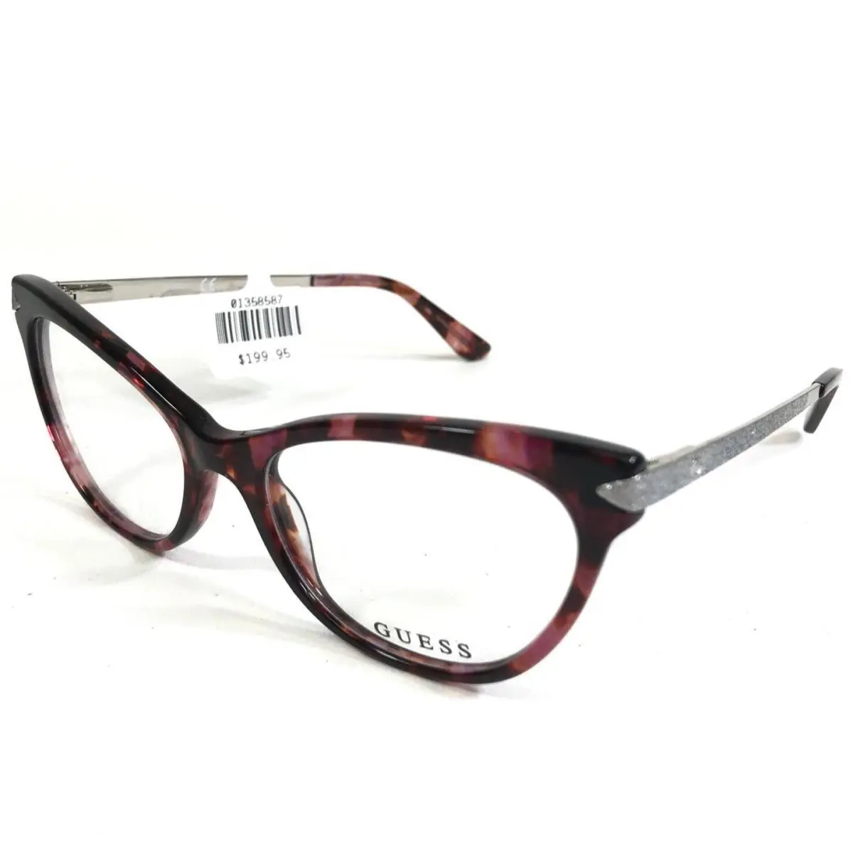 Guess Eyeglasses Frames GU2683 074 Pink Tortoise Silver Cat Eye 52-17-140