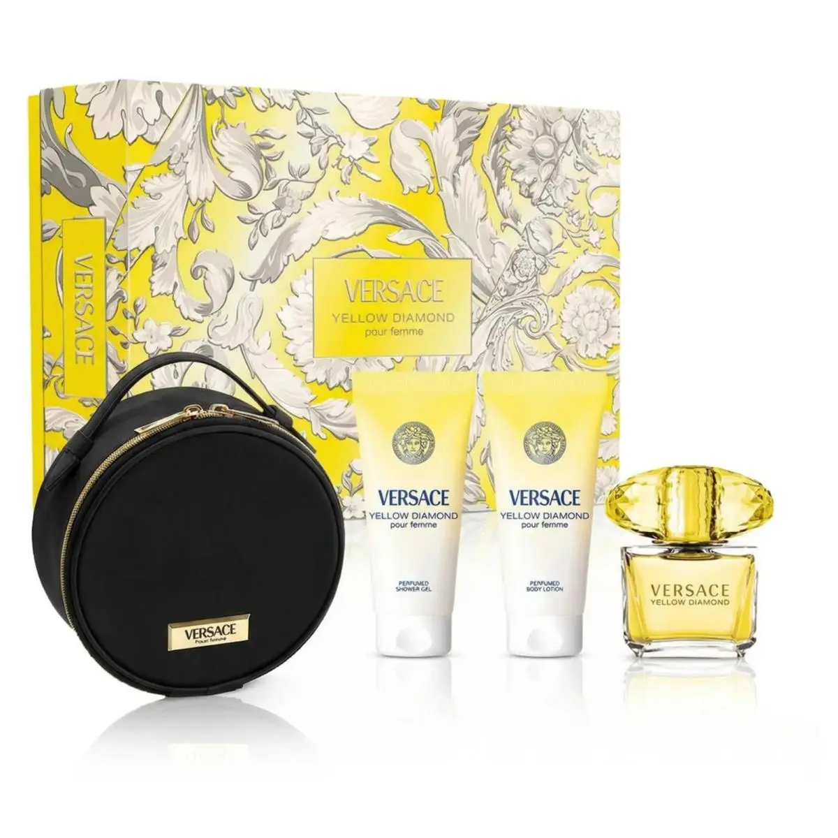 Versace Yellow Diamond 4 PC Gift Set For Women