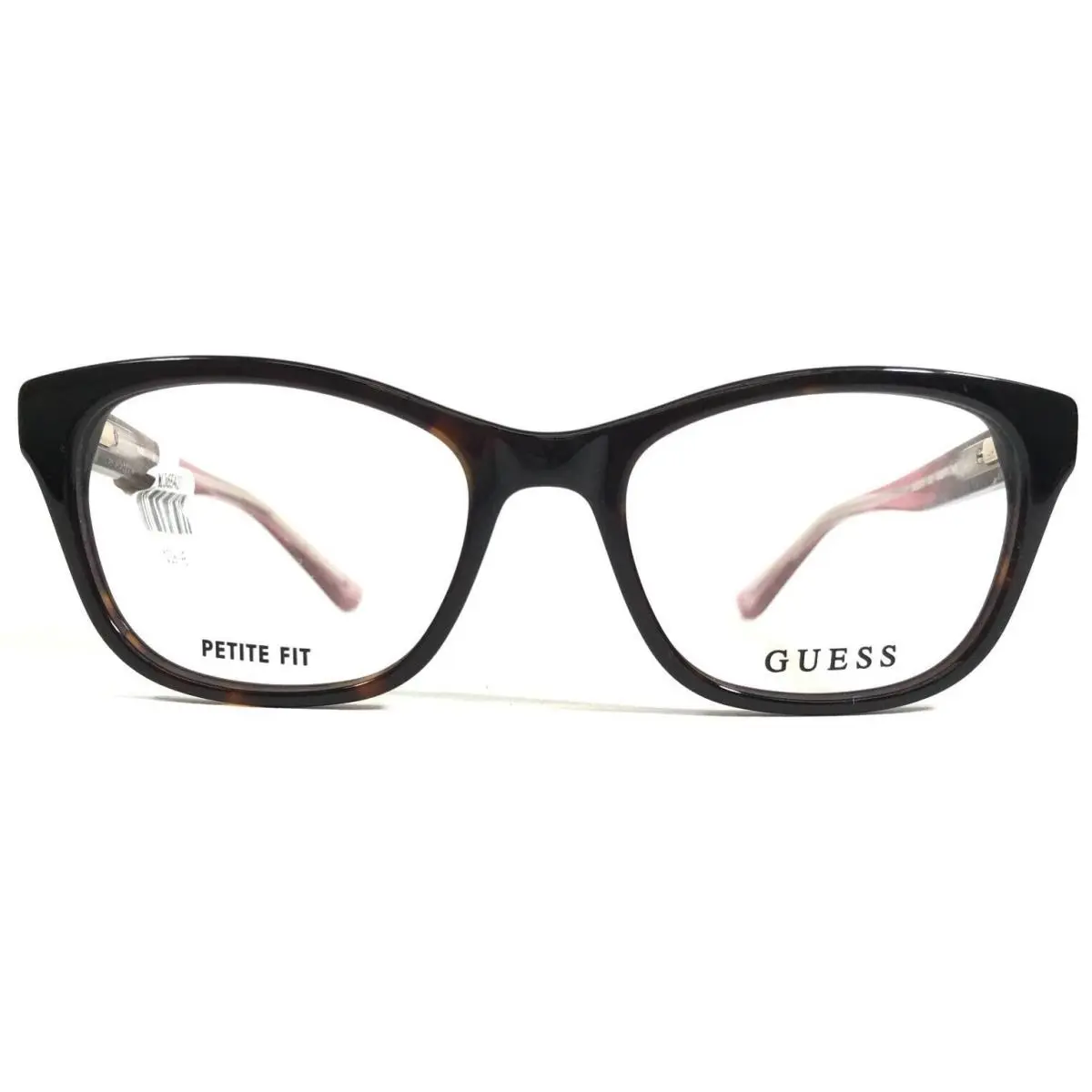 Petite Eyeglasses Frames GU2678 052 Brown Tortoise Pink Glitter 49-17-140 by Guess