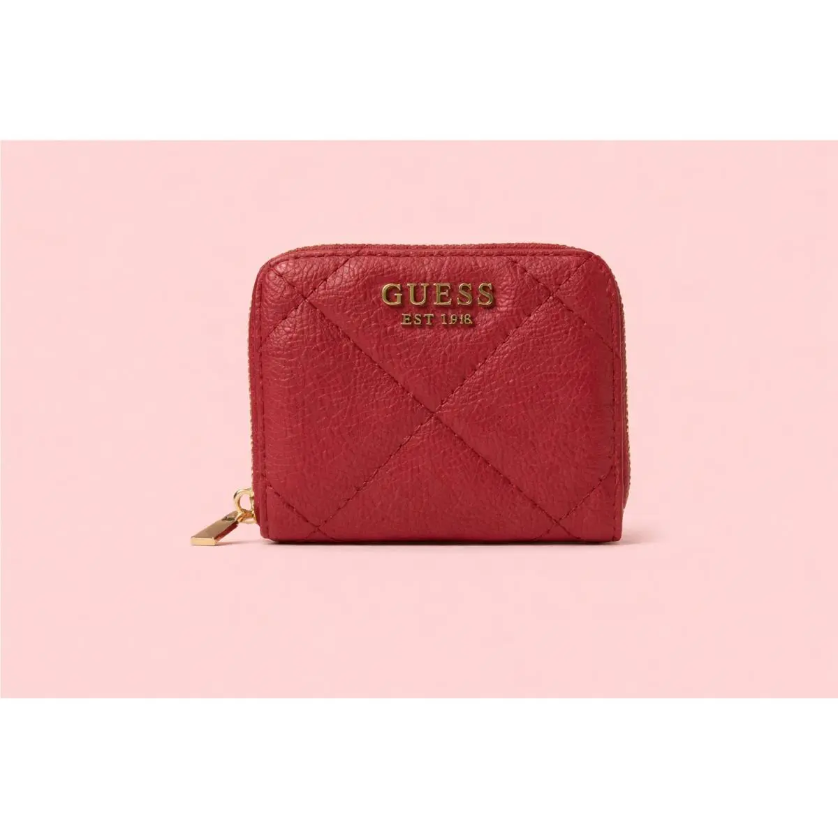 Guess Fatine Small Zip Around Wallet Merlot One Size