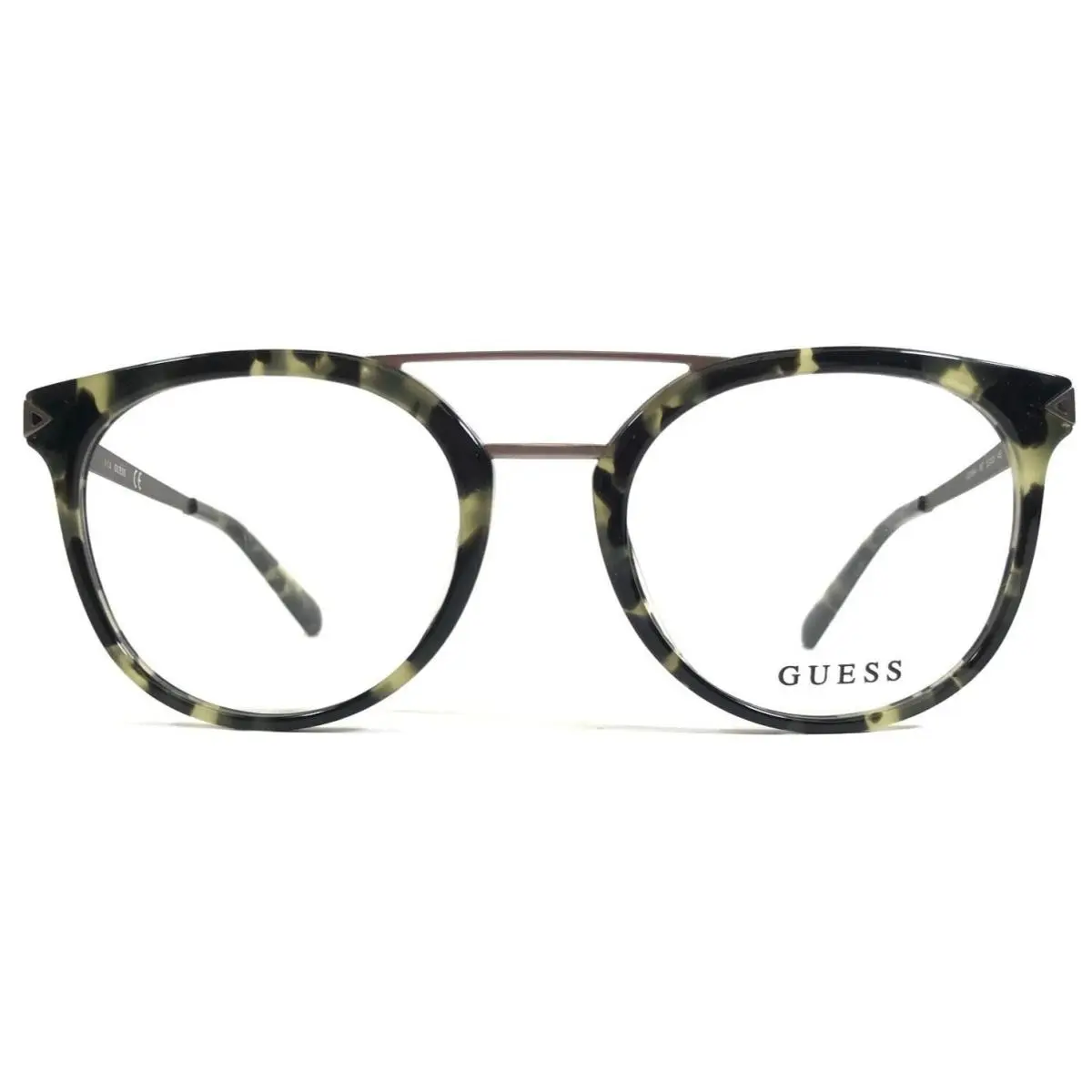 Guess Eyeglasses Frames GU1964 097 Gray Tortoise Gunmetal Round 52-20-145