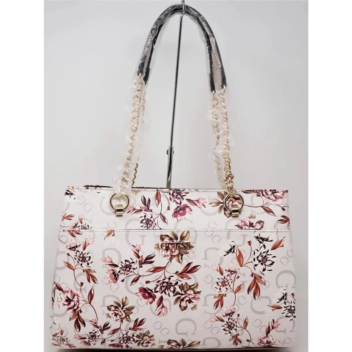 Fredericksburg Floral Logo Print Satchel Tote Bag Handbag Purse by Guess