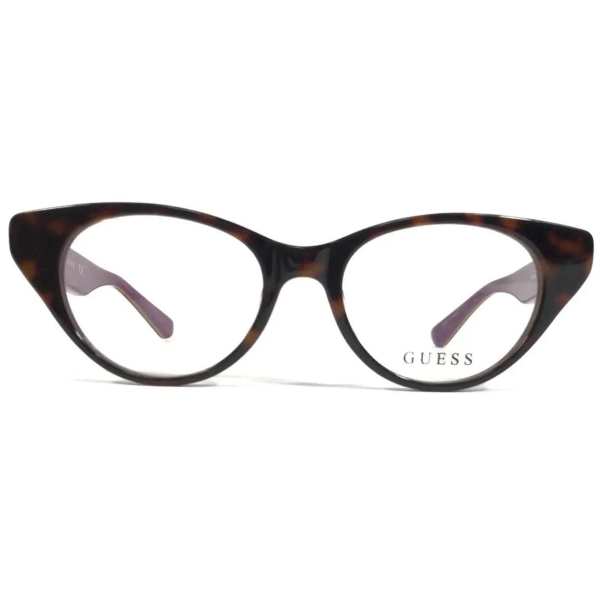 Eyeglasses Frames GU9192 056 Purple Tortoise Cat Eye Round 47-16-130 by Guess