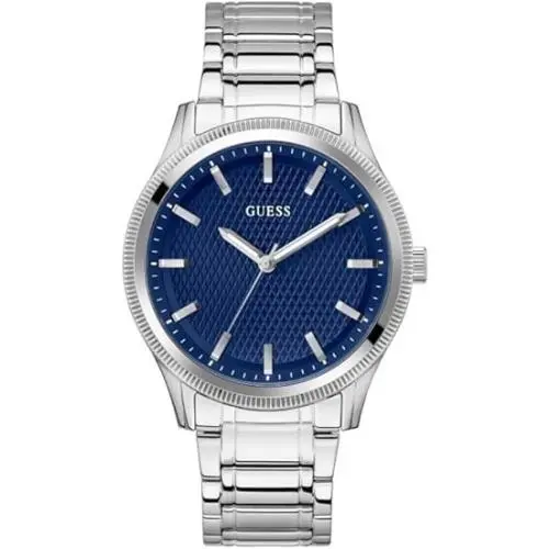 Men`s Dex 44mm Blue Dial Quartz Stainless Steel Watch - GW0626G1 by Guess