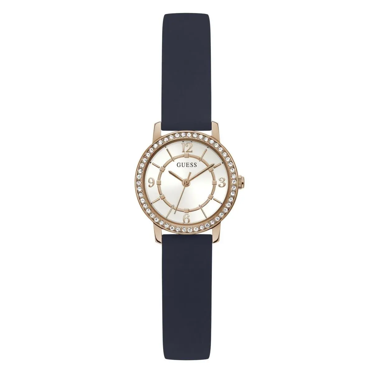 Ladies Melody 28mm Rose Gold Tone / White Dial Quartz Watch - GW0469L2 by Guess