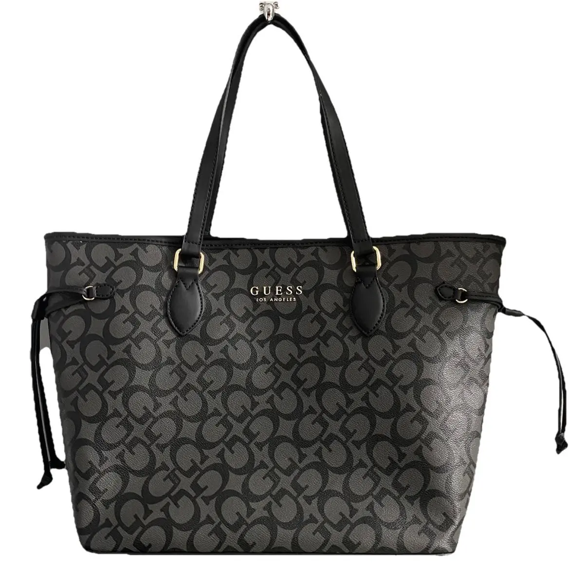 Ashburn G Monogram Women`s Tote Bag Purse 18x11x5.5 Coal Gray-nwt by Guess