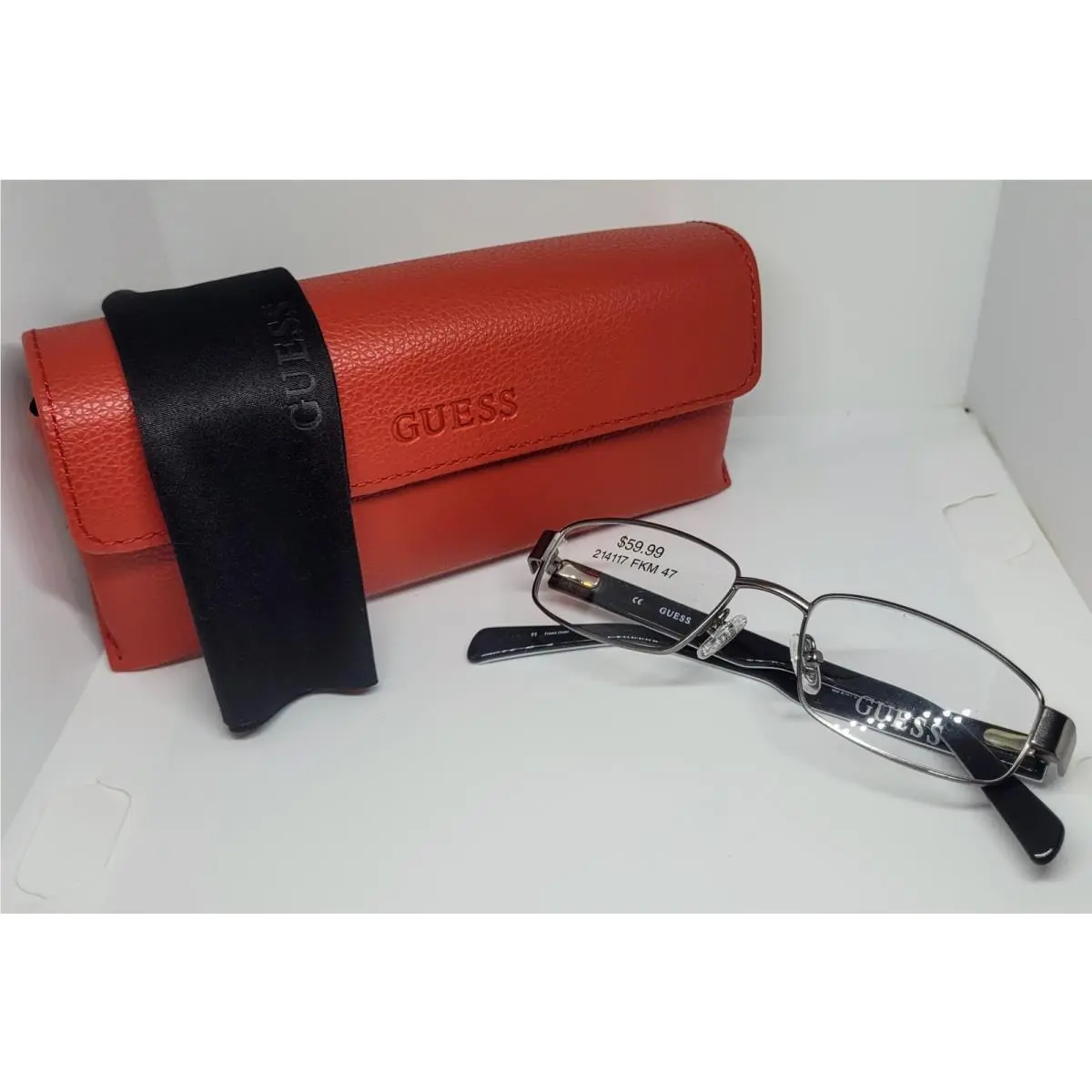 Guess Eyeglasses Frames Case Model GU 9101-03 J14 Color Gunmetal 47-16-130