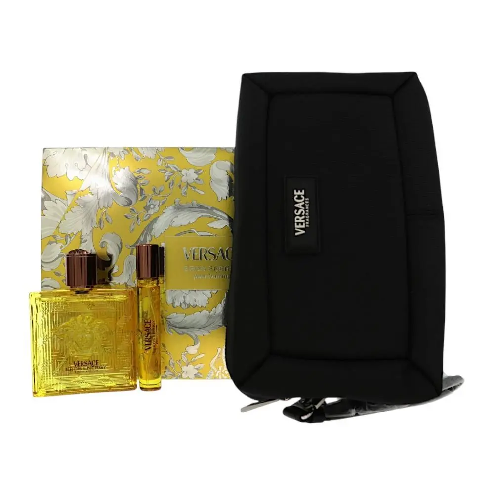 Eros Energy  Gift Set For Men 3 Pc Gift Set- 3.4Oz Edp Spray 0.3Oz by Versace