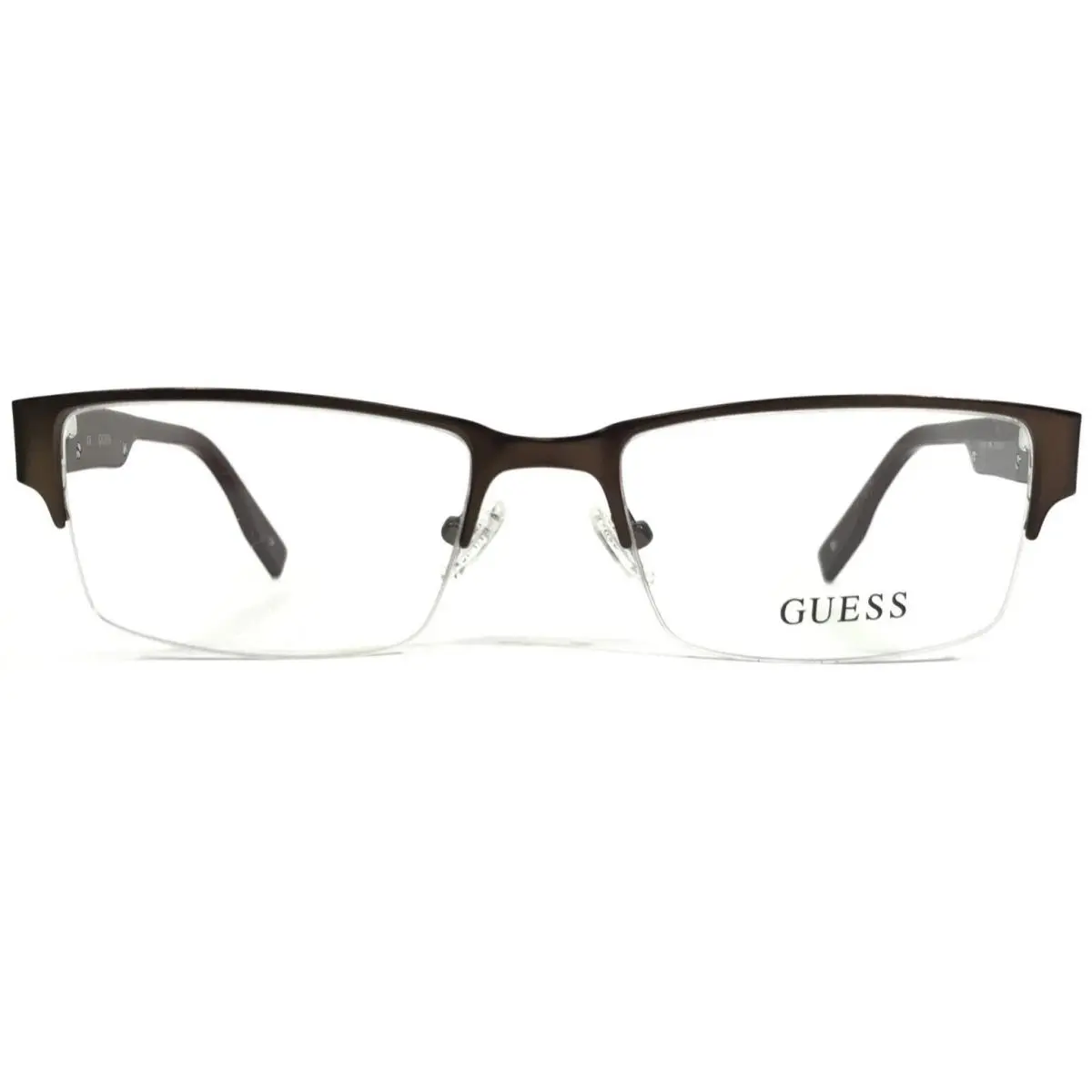 Guess Eyeglasses Frames GU 1818 Brn Brown Rectangular Half Rim 53-18-145