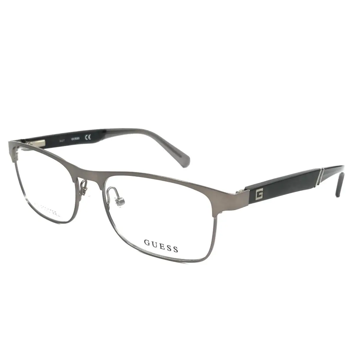 Guess Eyeglasses Frames GU1952 009 Gunmetal Black Rectangle Full Rim 53-17-140