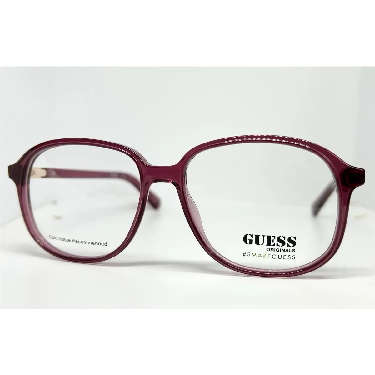 Guess Women`s Eyeglasses Frames Pouch Model GU8255 V071 in Color Bordeaux