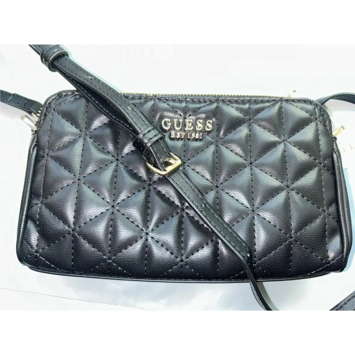 Kori Status Small Crossbody Black Gold by Guess
