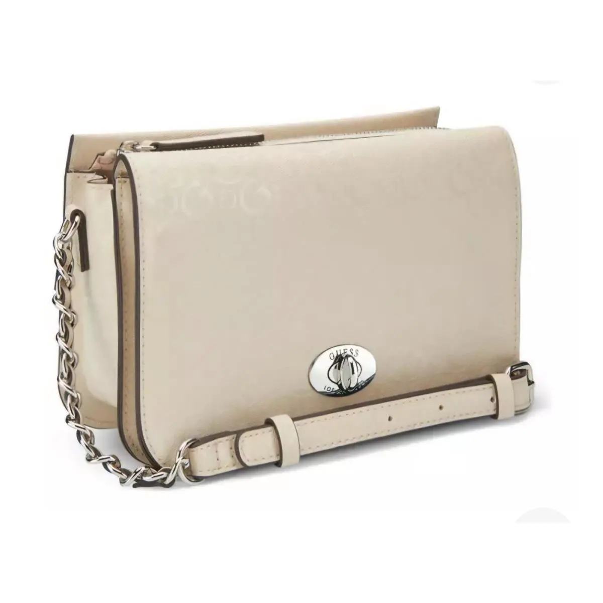 Ballantyne Mini Crossbody Logo Purse w/ Flap Color- Linen/neutral by Guess