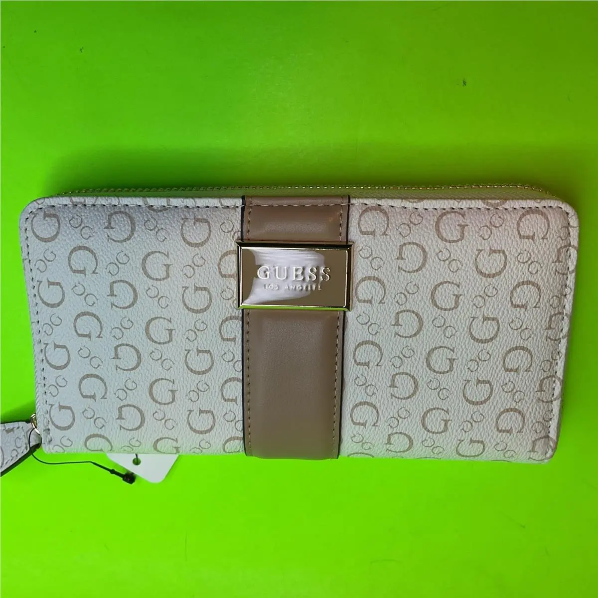 Guess Los Angeles Women’s Wallet White W/beige Gold