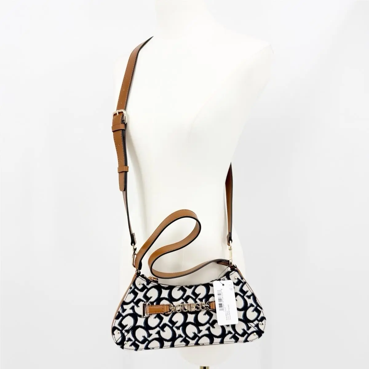 Northlake Mini Monogram Shoulder Bag Navy Logo Print Crossbody Y2k Trendy by Guess