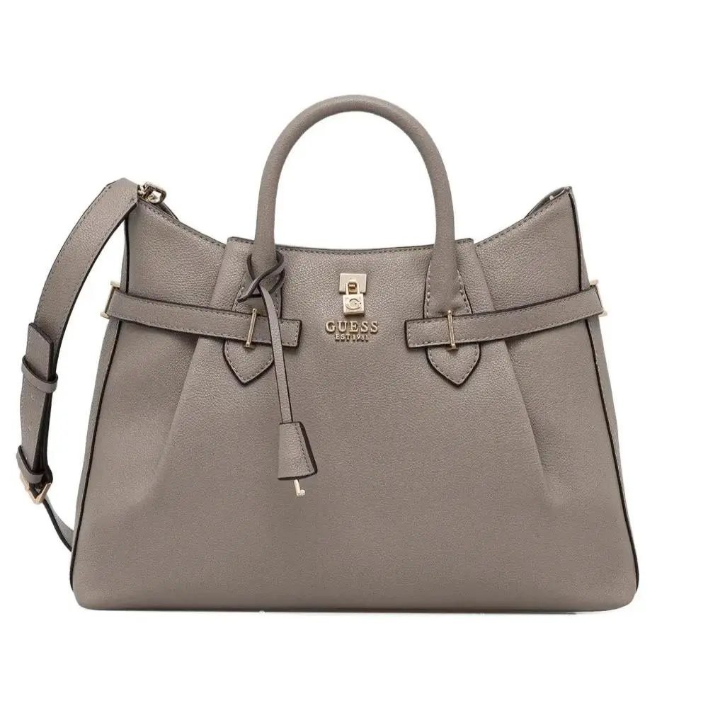 Yesba Large Shoulder Tote Bag Gray Silver by Guess