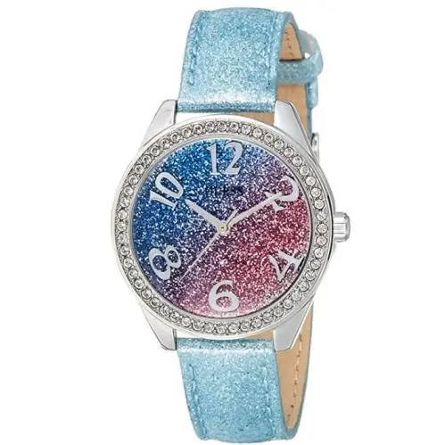 Sweetie Quartz Movement Blue Leather Women`s 37MM Watch - W0754L1 by Guess