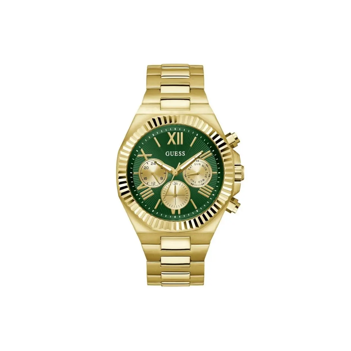 Men’s Equity Green Dial Gold-tone Quartz Watch- GW0703G2 by Guess