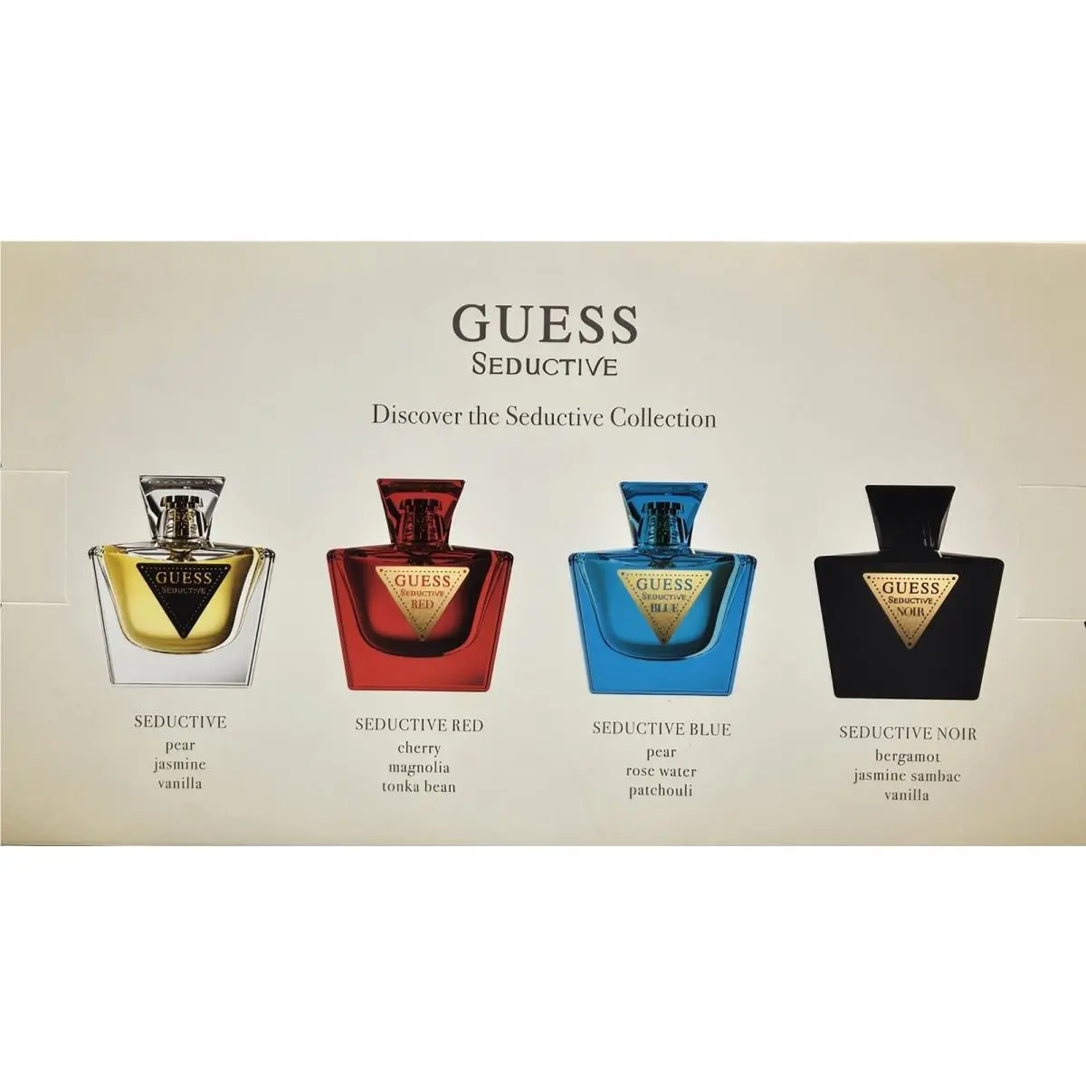 4 Pack Guess Seductive Femme Women Mini Edt Gift Set Noir + Blue + Red + Classic