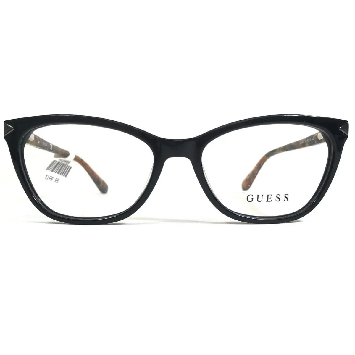 Eyeglasses Frames GU2668 001 Black Tortoise Cat Eye Full Rim 52-16-140 by Guess