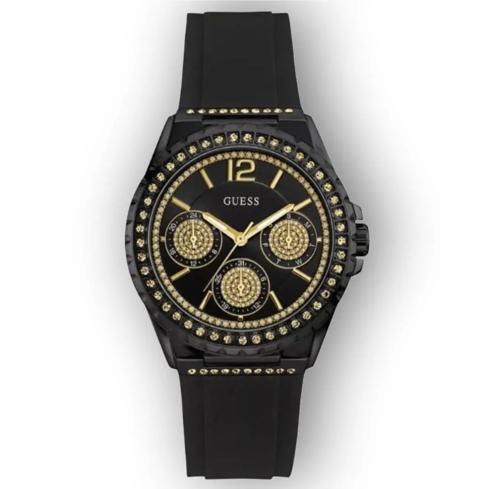 Women`s U0846L1 Sporty Black Watch by Guess