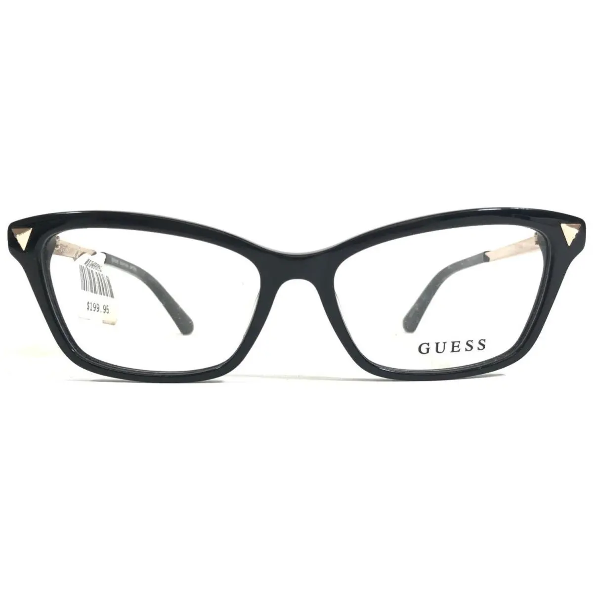 Guess Eyeglasses Frames GU2797-S 001 Black Gold Cat Eye Swarovski 52-15-140