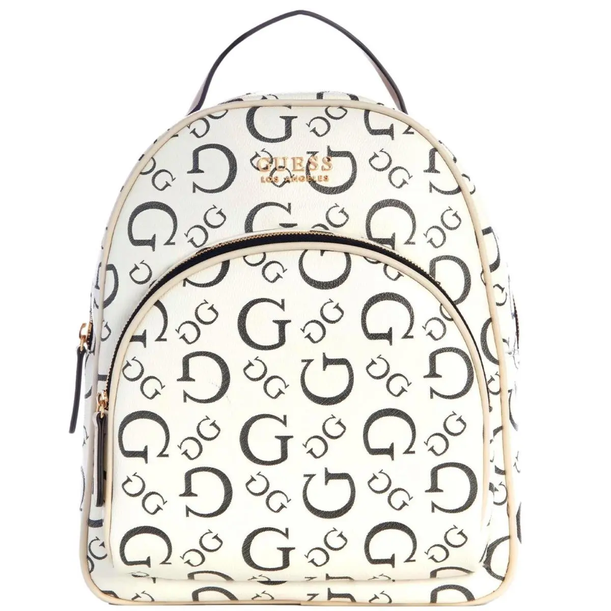 Guess Women`s Hartland G Logo Print Backpack Bag Handbag Purse - Cement