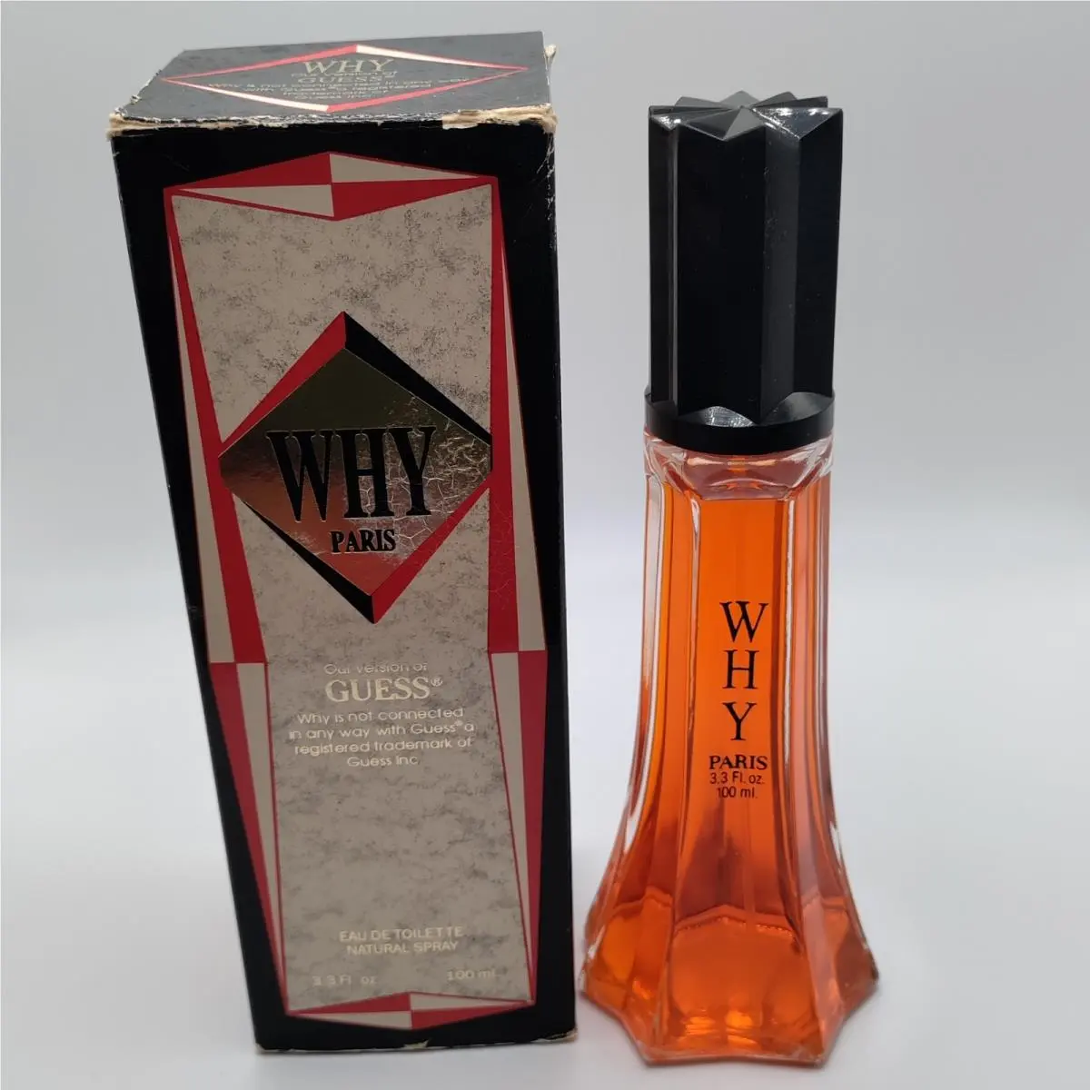 Vintage  Why Paris Eau De Toilette Perfume Spray 3.3 oz Read Description by Guess