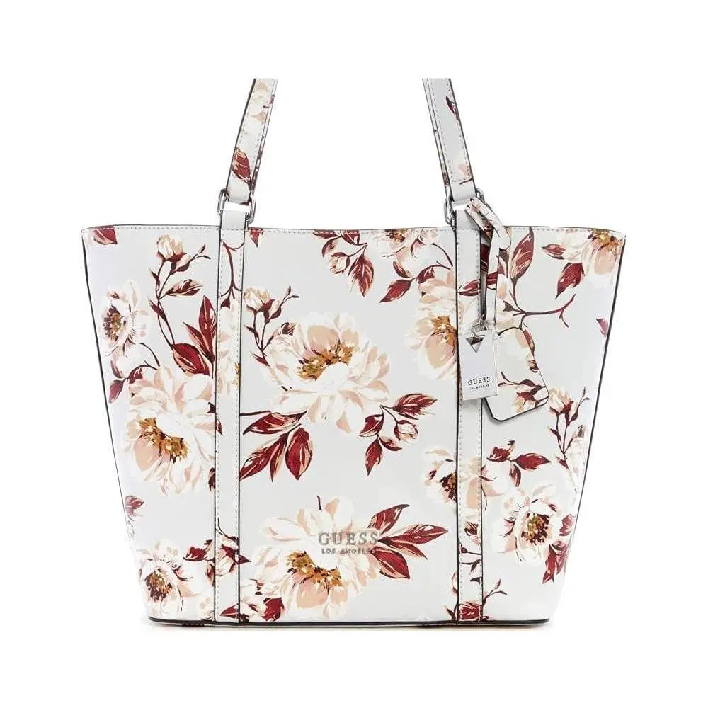 Guess Women`s Adelle Floral Print Large Tote Bag Handbag Purse - Exterior: Floral