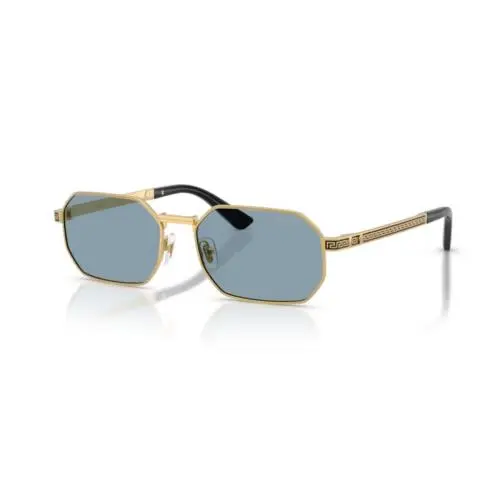 Versace 0VE2297 100280 Gold/light Blue 54mm Men`s Sunglasses