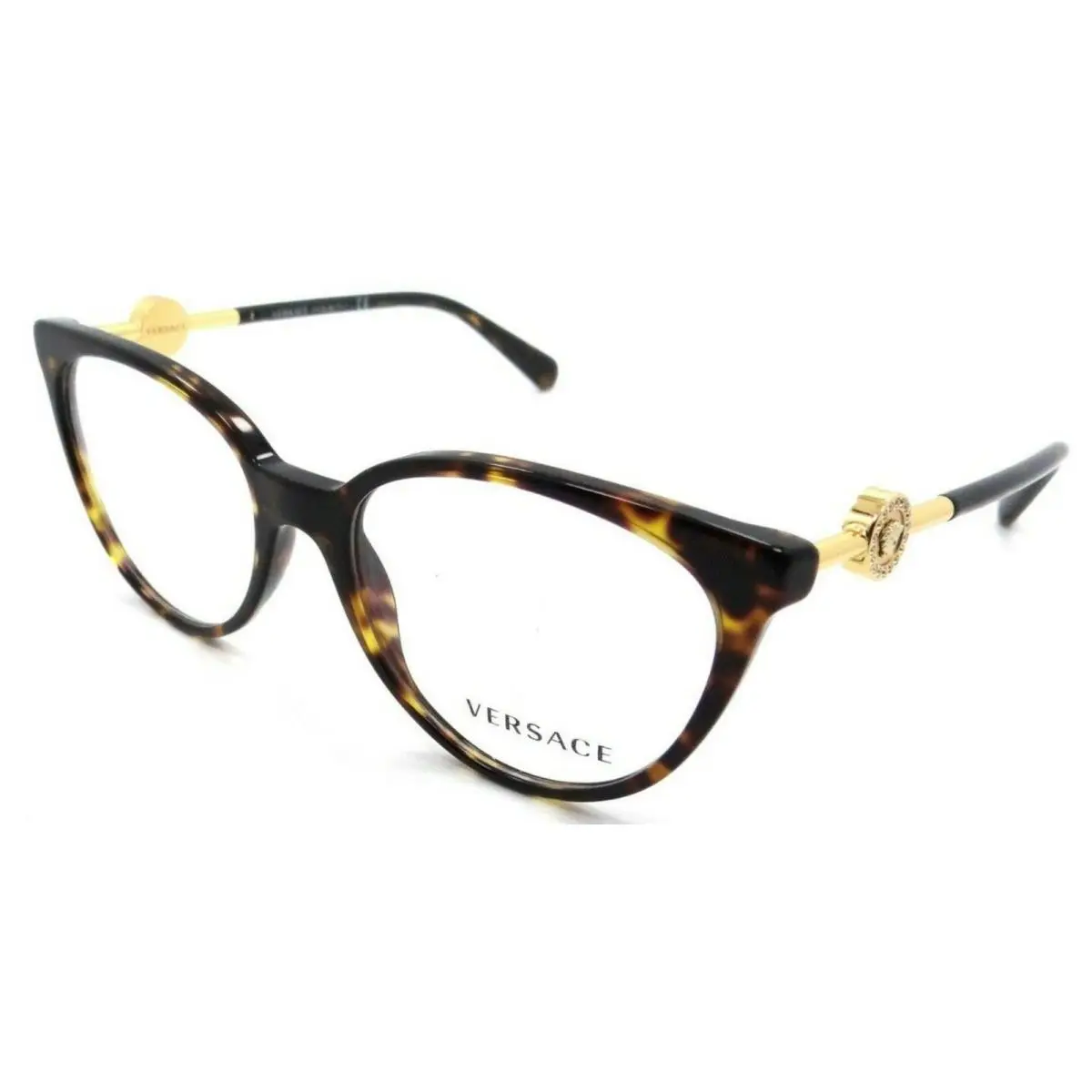 Versace Eyeglasses VE 3298-B 108 55-17 140 Tortoise Gold Cat Eye Frames