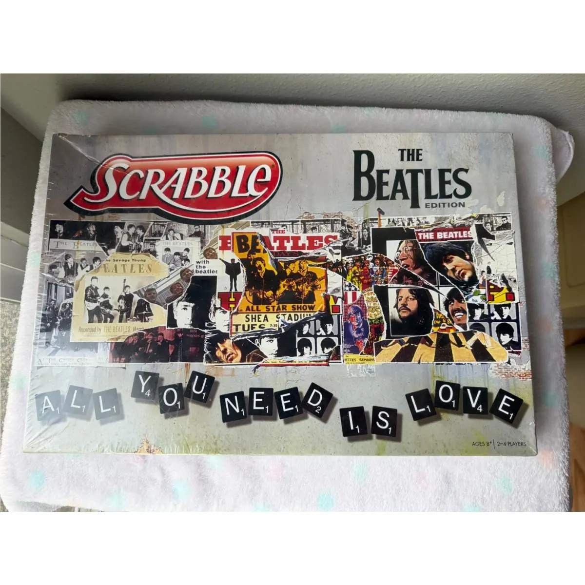 The Beatles Edition Scrabble The Fab Four Board Word Game 2012
