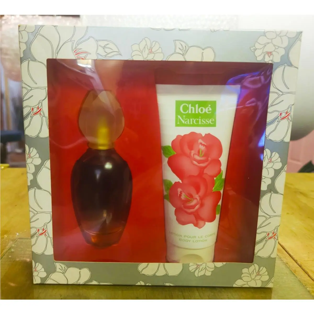 Vintage Chloe Narcisse Gift Set 2007 3.3oz Edt Spray 6.8oz Lotion Batch 07J11