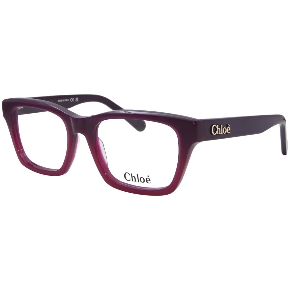 Chloe CH0242O 007 Eyeglasses Women`s Burgundy Full Rim Rectangle Shape 53mm - Frame: Red