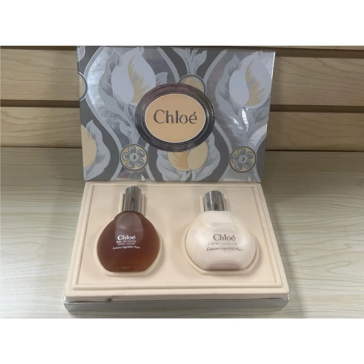 Nos Vintage Chloe Eau De Toilette Spray and Fluid Satine Body Lotion Gift