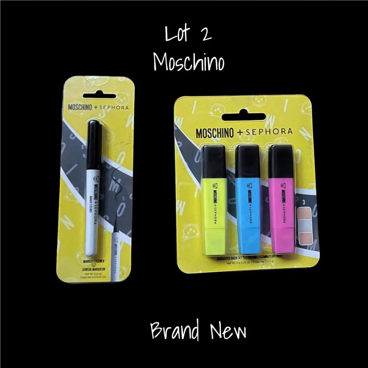 Moschino x Sephora Office Cheek Liquid Eyeliner Set - 2 Makeup Products