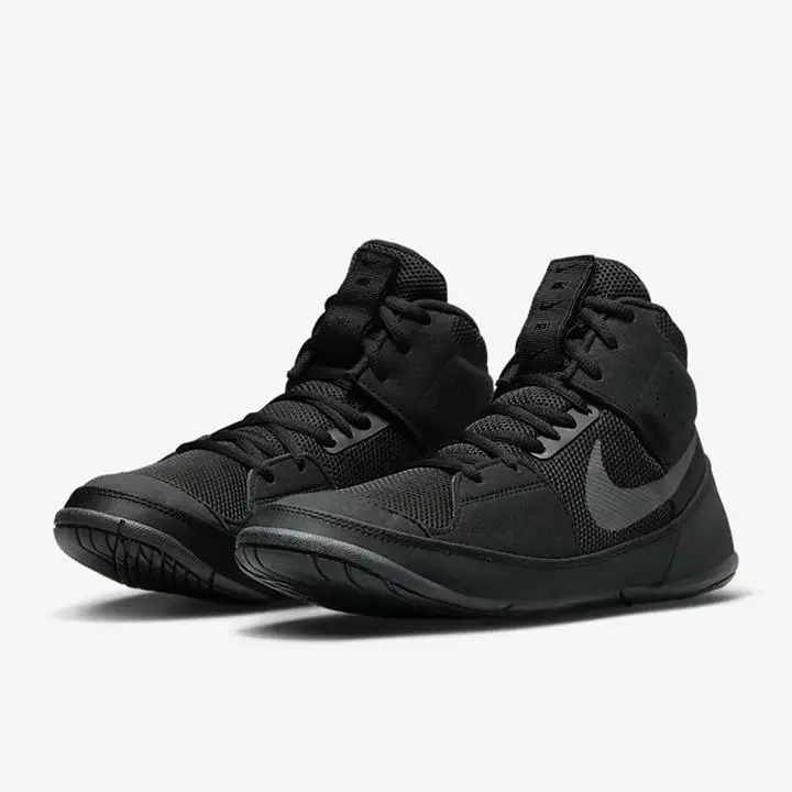 Nike Fury `black/dark Grey` Wrestling Shoes Nby A02416-010 Men’s 9