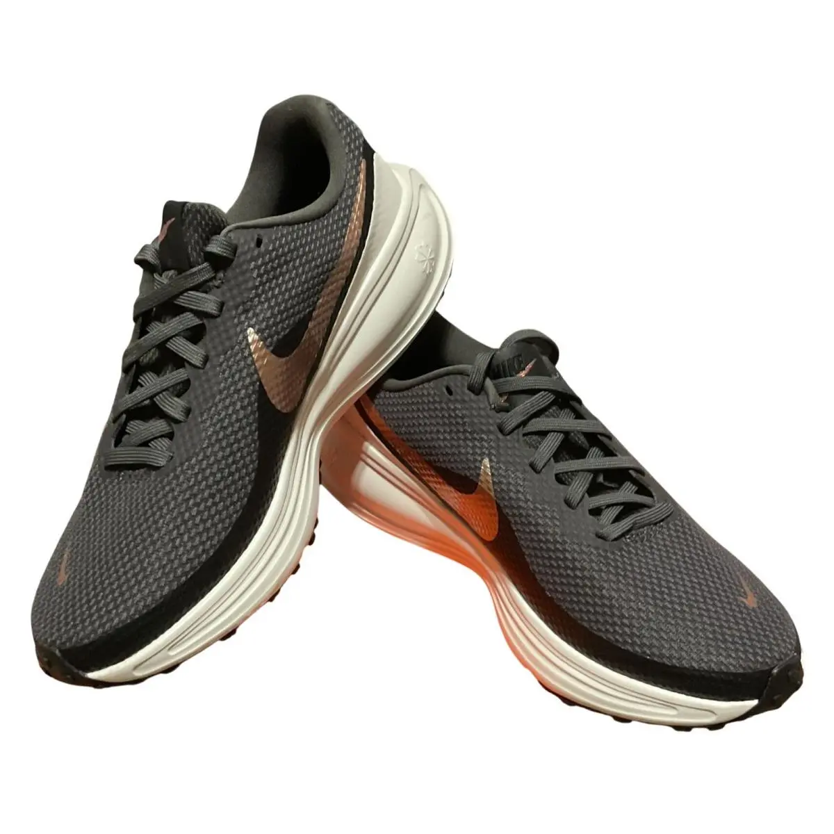Revolution 6 Flyease Running Shoes Size 8 Gray Copper Swoosh Lightweight by Nike