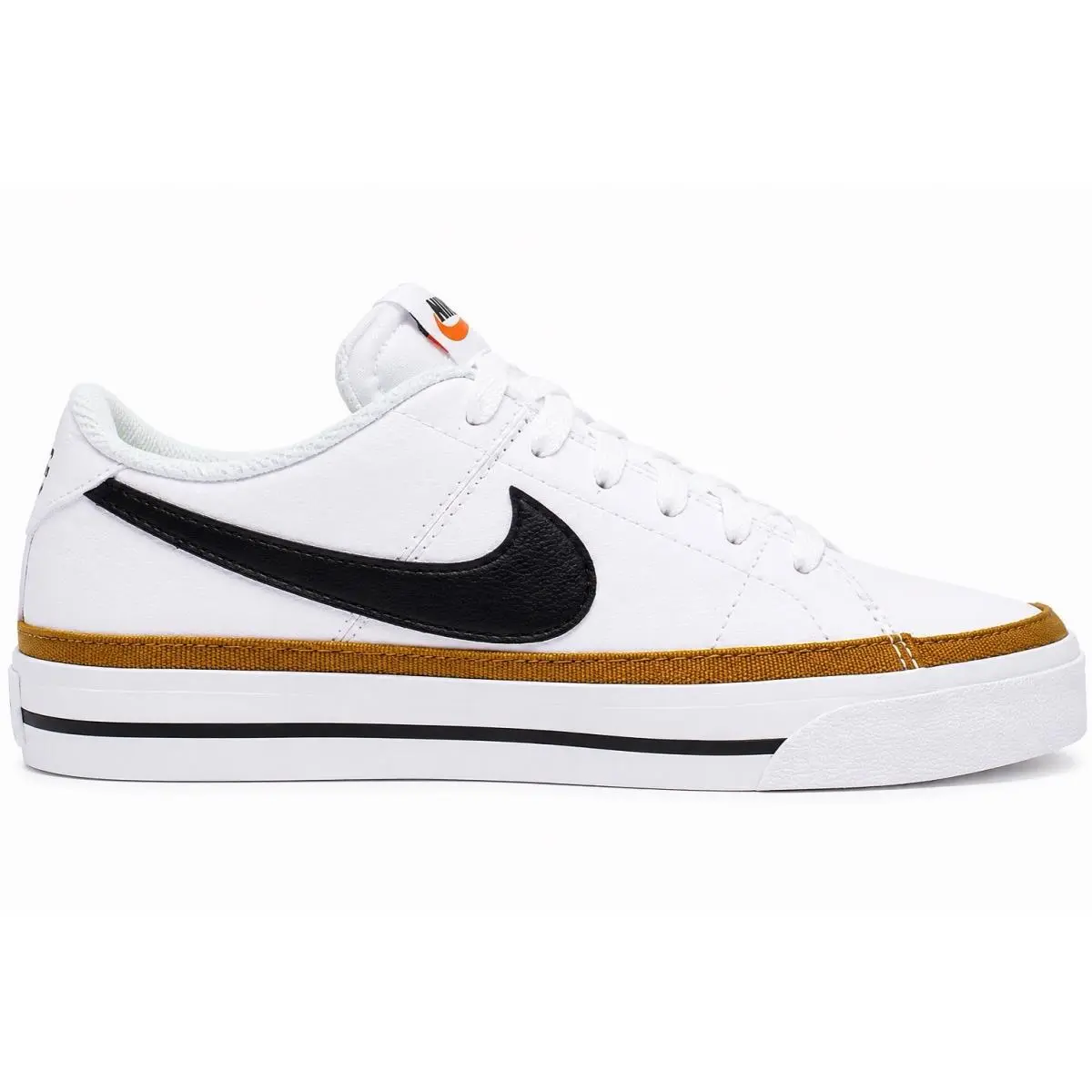 Nike Court Legacy Women’s Shoes Size 8 White/black/desert Ochre DH3161-100