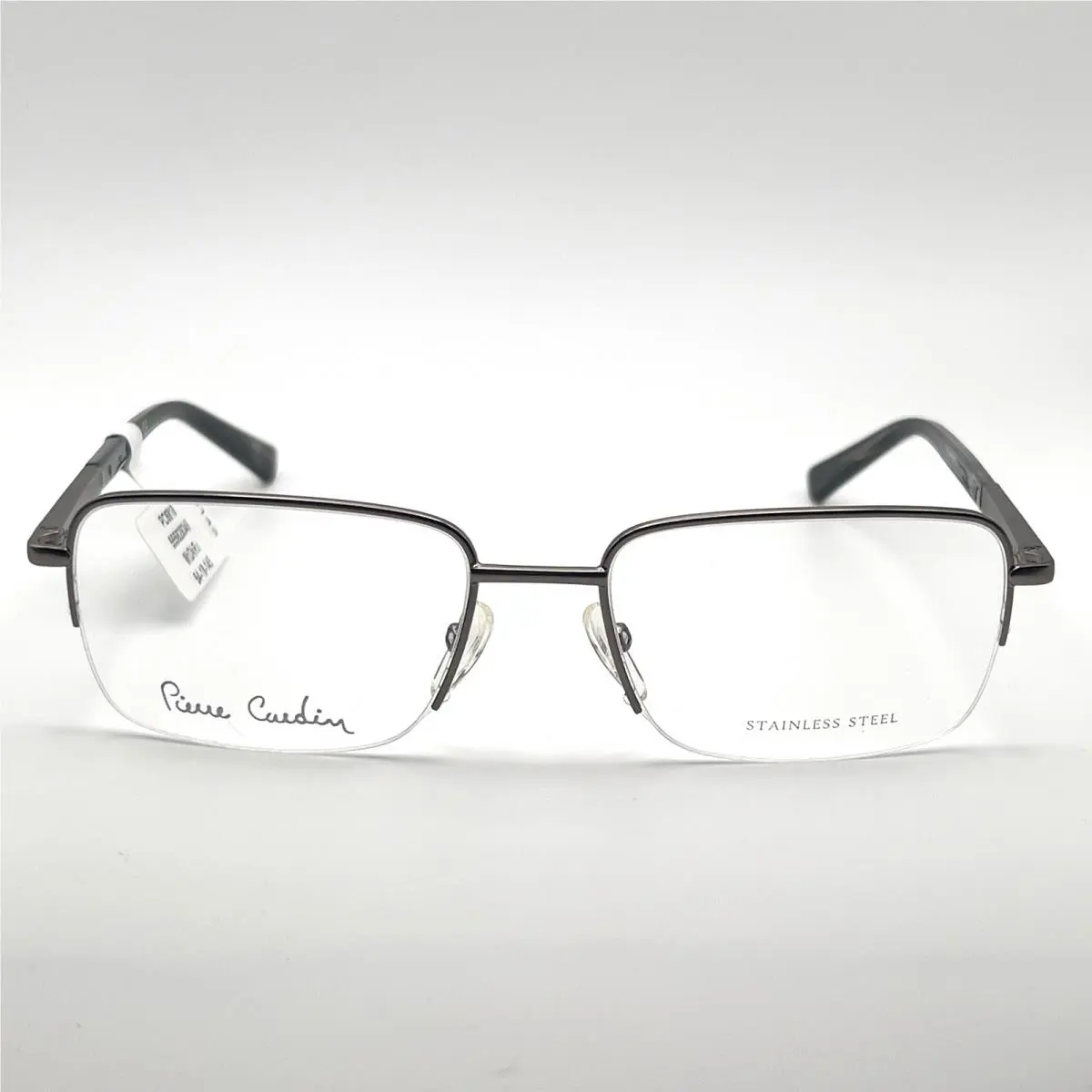 Pierre Cardin PC6818 Mtdkru Eyeglass Frames Half Semi Rim Metal Silver 54-18-145